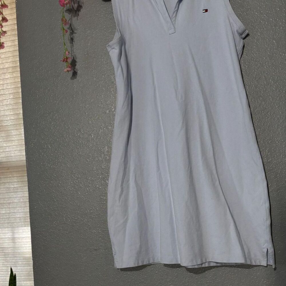 Tommy Hilfiger women's size L/G pale powder blue sleeveless polo dress - Picture 6 of 6